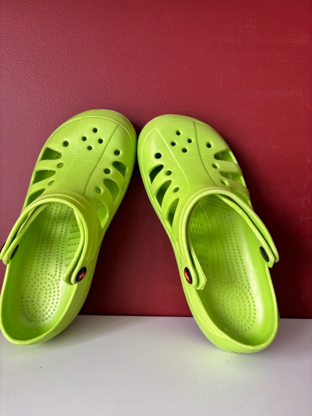 Unisex HOLEY SOLES Lime Green Sandals